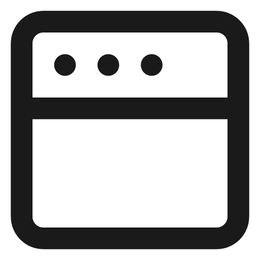 Window icon, solid style, from Unicons