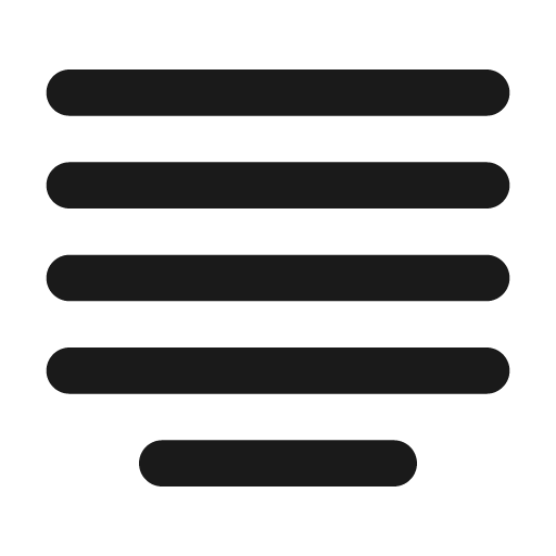 Align center justify icon, solid style, from Unicons Monochrome