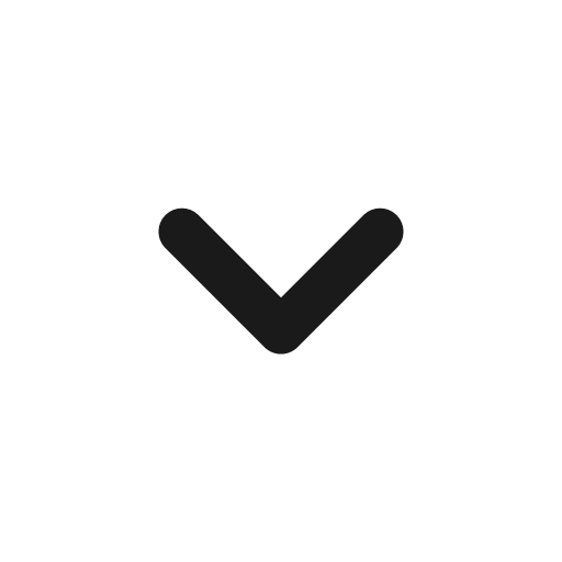 Angle down icon, solid style, from Unicons Monochrome