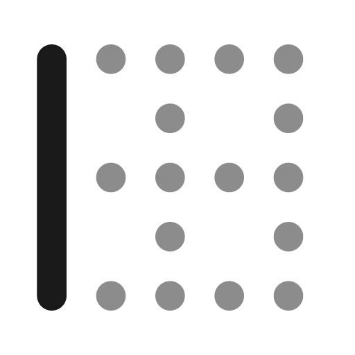 Border left icon, solid style, from Unicons Monochrome