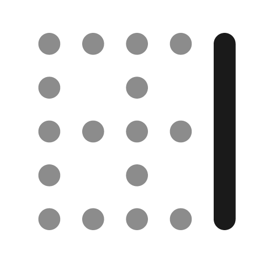 Border right icon, solid style, from Unicons Monochrome