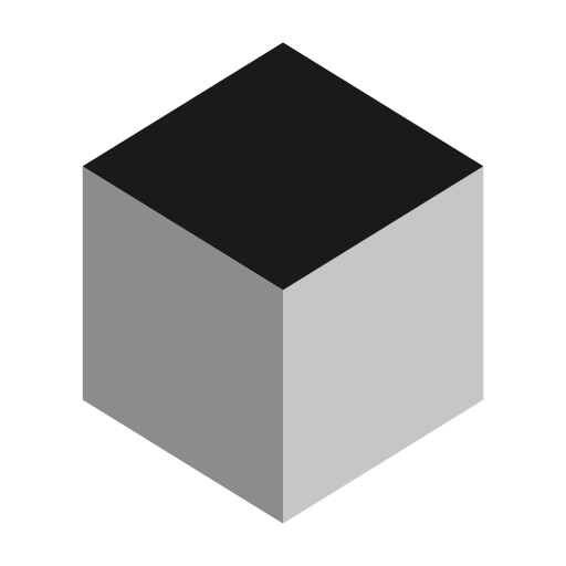 Cube icon, solid style, from Unicons Monochrome