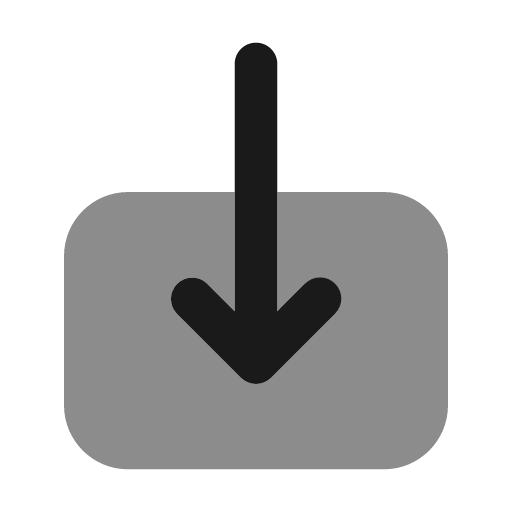 Download alt icon, solid style, from Unicons Monochrome