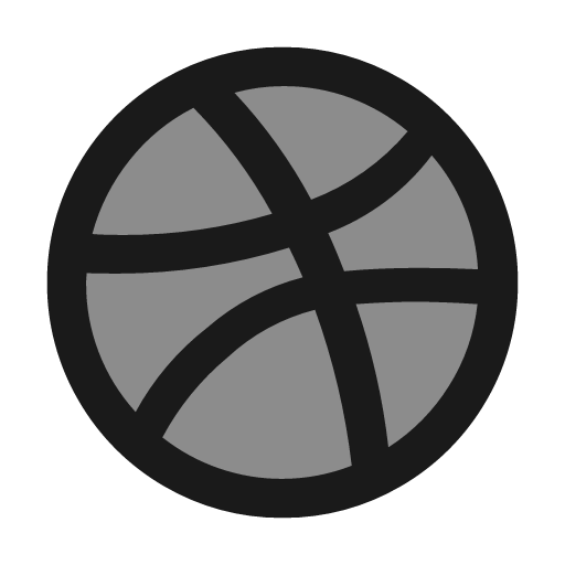 Dribbble icon, solid style, from Unicons Monochrome