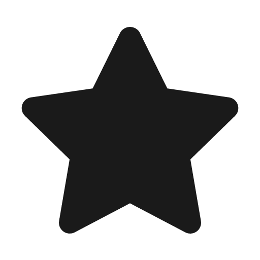 Favorite icon, solid style, from Unicons Monochrome