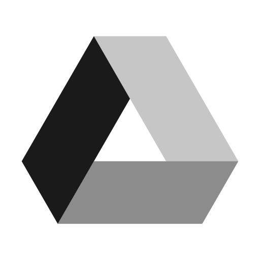 Google drive icon, solid style, from Unicons Monochrome