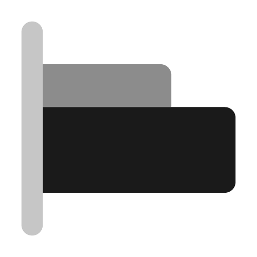 Horizontal align left icon, solid style, from Unicons Monochrome