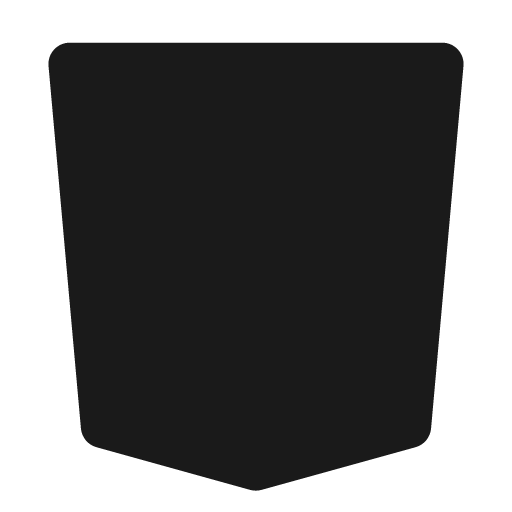 Html5 alt icon, solid style, from Unicons Monochrome