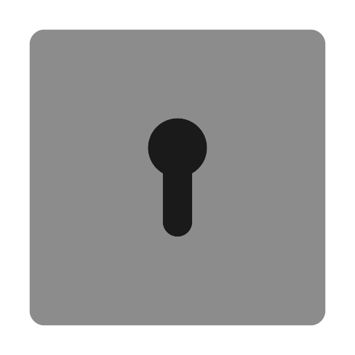 Keyhole square full icon, solid style, from Unicons Monochrome