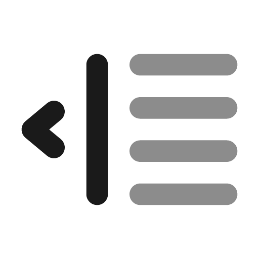 Left indent alt icon, solid style, from Unicons Monochrome