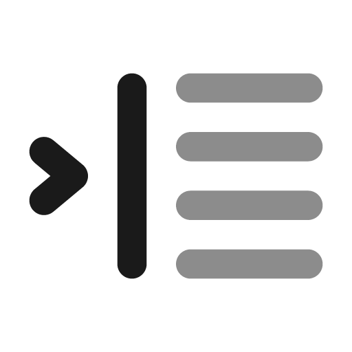 Right indent alt icon, solid style, from Unicons Monochrome