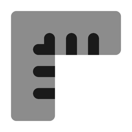 Ruler combined icon, solid style, from Unicons Monochrome