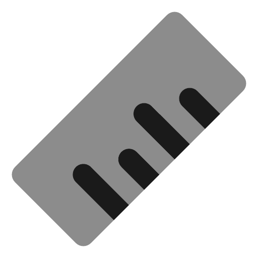 Ruler icon, solid style, from Unicons Monochrome