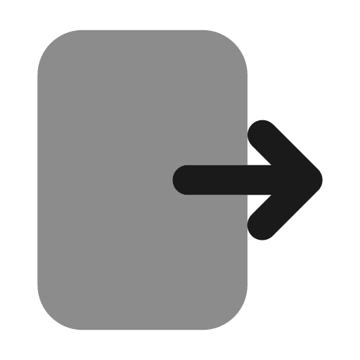 Sign out icon, solid style, from Unicons Monochrome