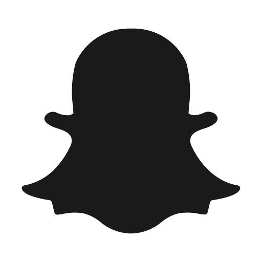Snapchat ghost icon, solid style, from Unicons Monochrome