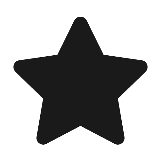 Star icon, solid style, from Unicons Monochrome