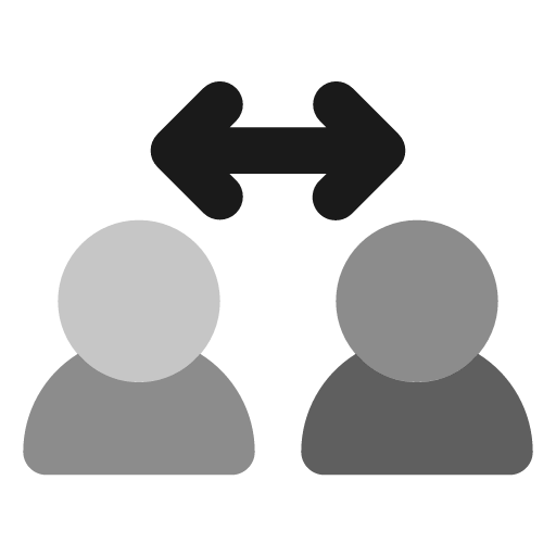 User arrows icon, solid style, from Unicons Monochrome