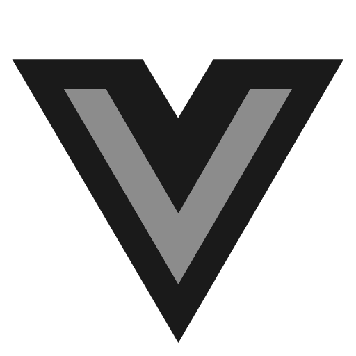 Vuejs alt icon, solid style, from Unicons Monochrome