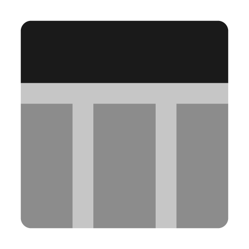 Window section icon, solid style, from Unicons Monochrome