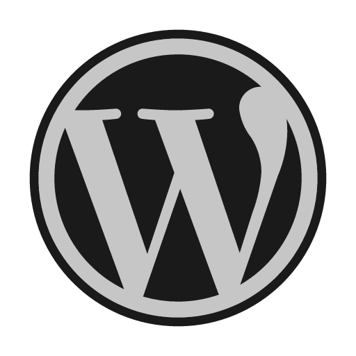Wordpress icon, solid style, from Unicons Monochrome