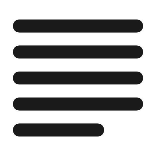Align left justify icon, solid style, from Unicons Solid