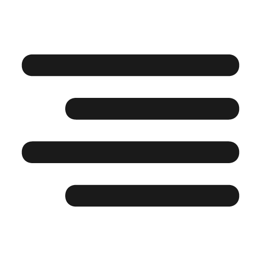 Align right icon, solid style, from Unicons Solid