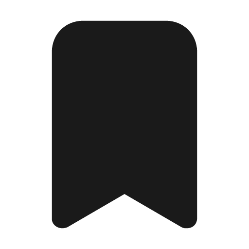 Bookmark icon, solid style, from Unicons Solid