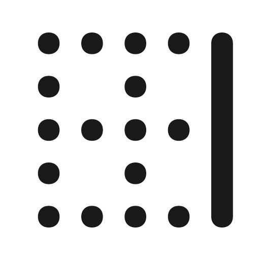 Border right icon, solid style, from Unicons Solid