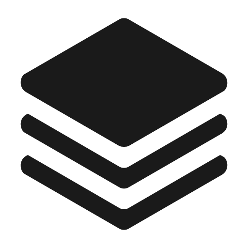 Layer group icon, solid style, from Unicons Solid