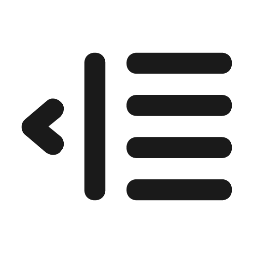 Left indent alt icon, solid style, from Unicons Solid