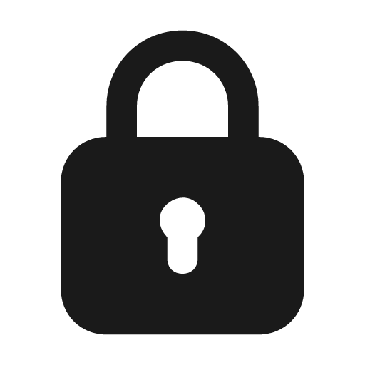 Padlock icon, solid style, from Unicons Solid