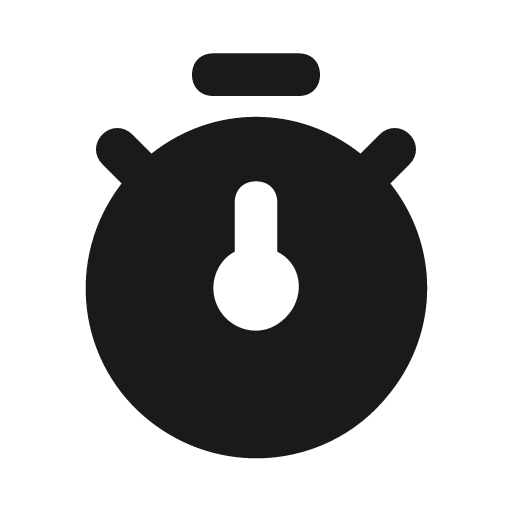 Stopwatch icon, solid style, from Unicons Solid