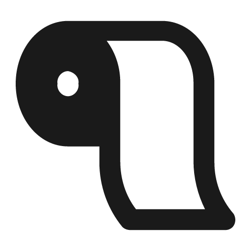 Toilet paper icon, solid style, from Unicons Solid