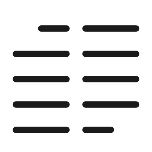 Align alt icon, solid style, from Unicons Thin Line