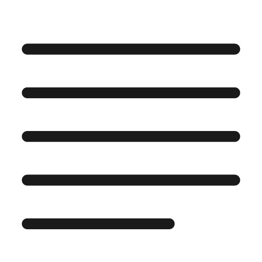 Align left justify icon, solid style, from Unicons Thin Line