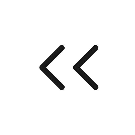 Angle double left icon, solid style, from Unicons Thin Line