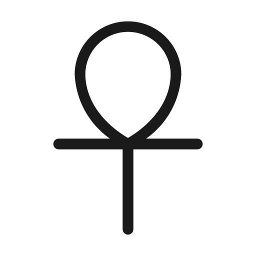 Ankh icon, solid style, from Unicons Thin Line