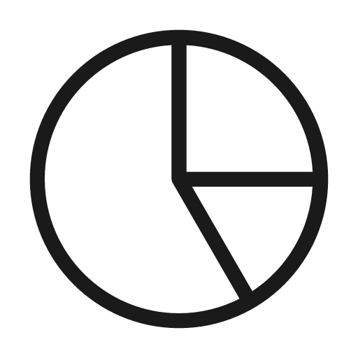 Chart pie icon, solid style, from Unicons Thin Line