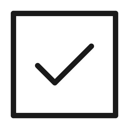 Check square icon, solid style, from Unicons Thin Line