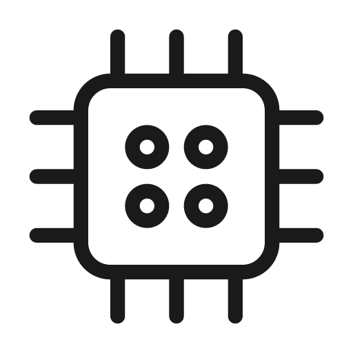 Circuit icon, solid style, from Unicons Thin Line