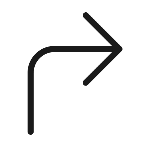 Corner up right icon, solid style, from Unicons Thin Line