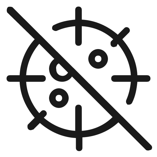Covid 19 icon, solid style, from Unicons Thin Line