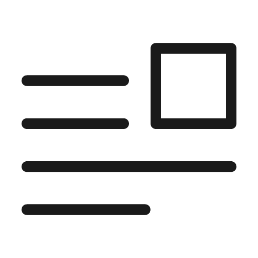 Document layout right icon, solid style, from Unicons Thin Line