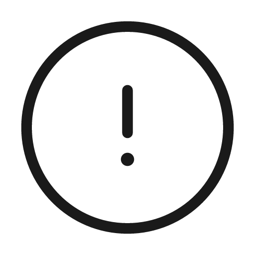 Exclamation circle icon, solid style, from Unicons Thin Line