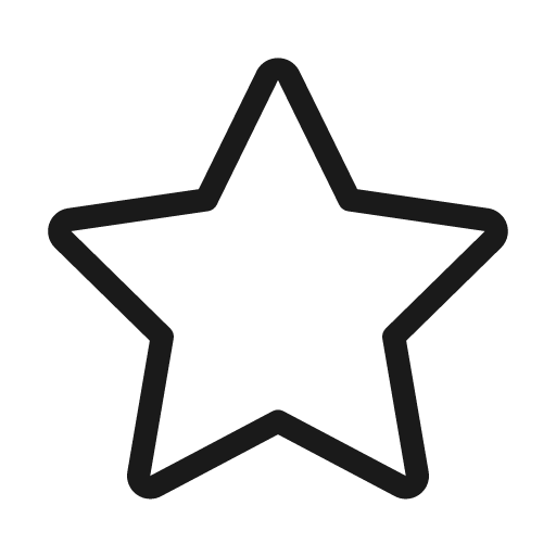 Favorite icon, solid style, from Unicons Thin Line