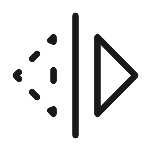 Flip v icon, solid style, from Unicons Thin Line