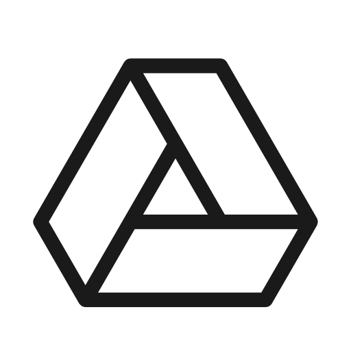 Google drive alt icon, solid style, from Unicons Thin Line