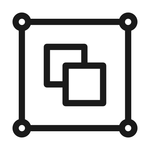Object group icon, solid style, from Unicons Thin Line