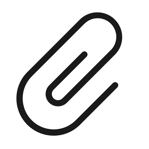 Paperclip icon, solid style, from Unicons Thin Line