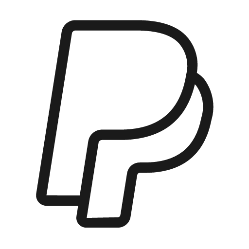 Paypal icon, solid style, from Unicons Thin Line